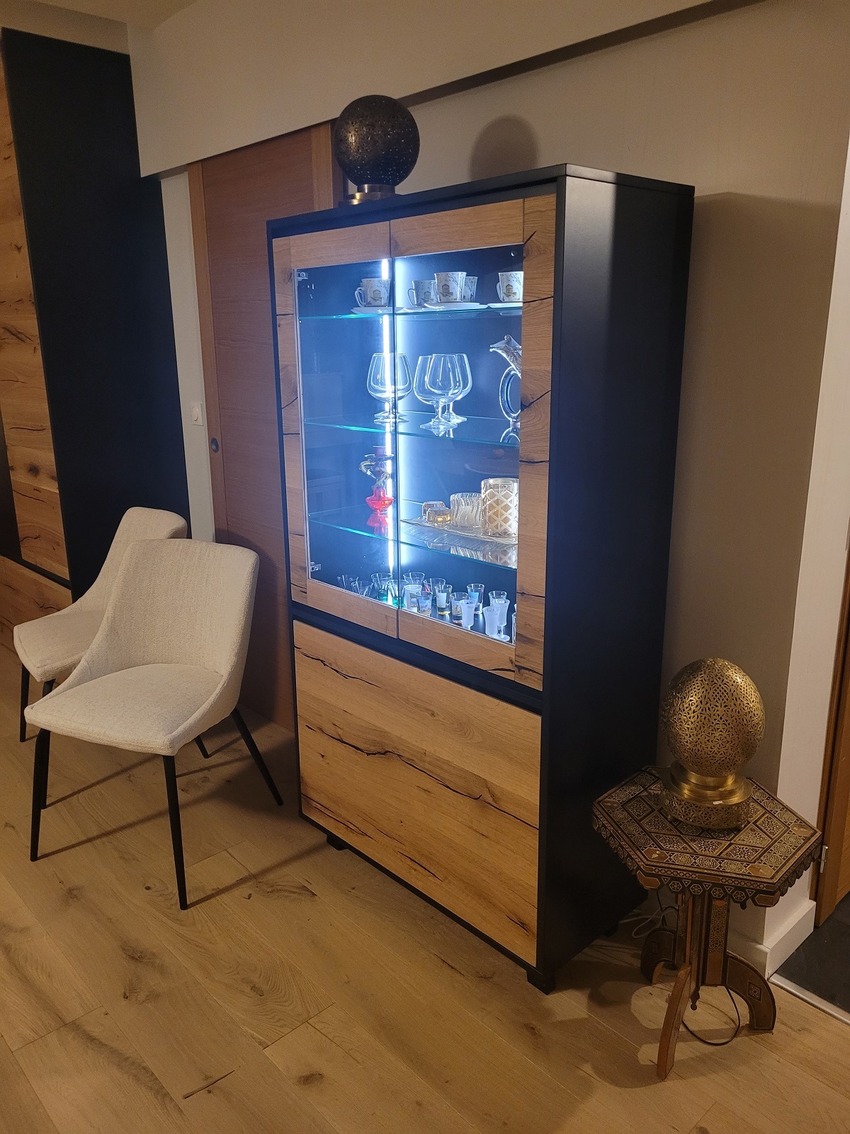 vitrine avec option leds